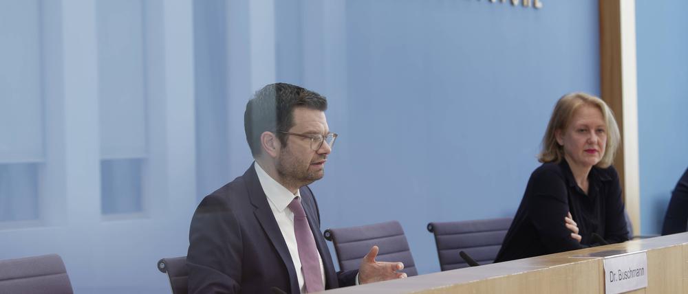 Justizminister Marco Buschmann und Familienministerin Lisa Paus.