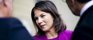 Annalena Baerbock beim Treffen der deutschsprachigen Aussenministerinnen und Aussenminister in Salzburg.