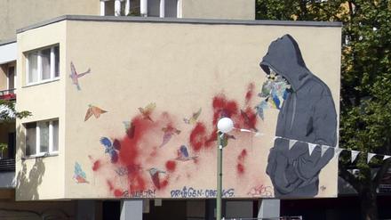 Der Mehringplatz in Berlin-Kreuzberg. 