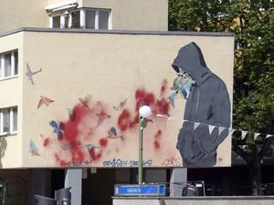 Der Mehringplatz in Berlin-Kreuzberg. 