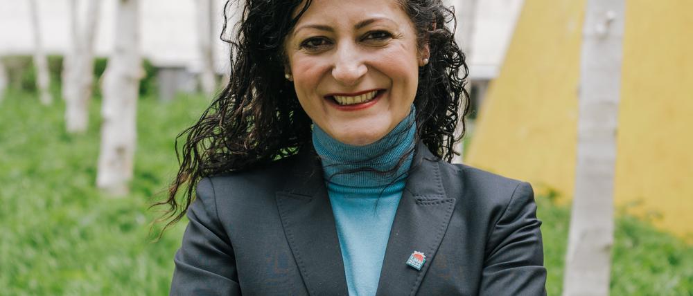 Die neue Berliner Senatorin für Arbeit, Soziales, Antidiskriminierung und Gleichstellung, Cansel Kiziltepe im exklusiven Tagesspiegel-Interview am 26. April 2023.