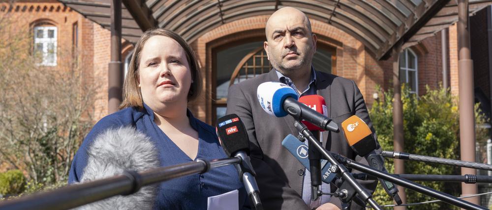 Können nicht zufrieden sein: die Grünen-Chefs Ricarda Lang und Omid Nouripour.
