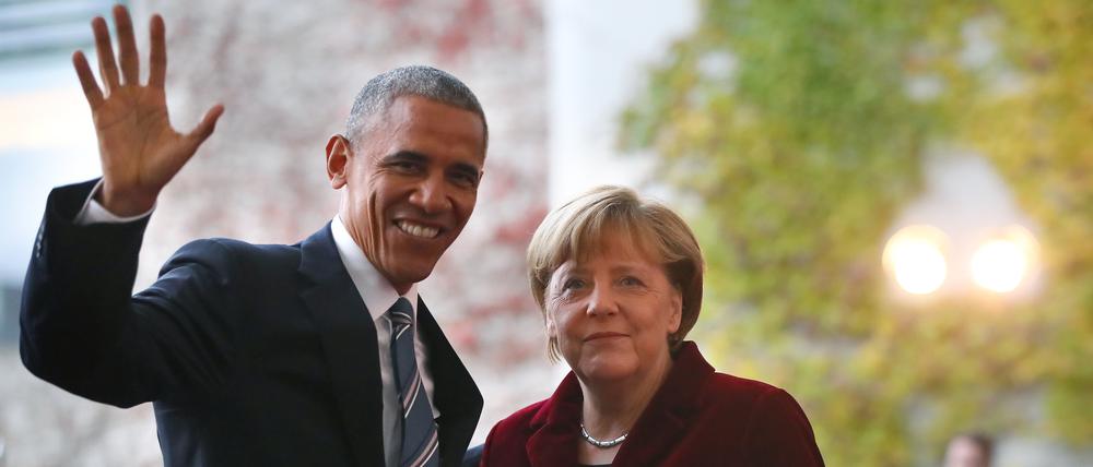 Bundeskanzlerin Merkel und Präsident Obama 2016 in Berlin.
