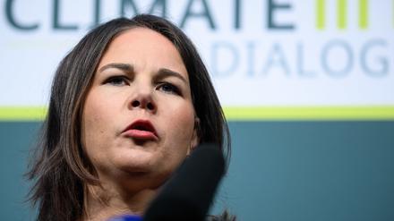 „Wir sind auf dem Weg“, sagte Annalena Baerbock (Bündnis 90/Die Grünen) vor  Beginn des Klimadialogs. 