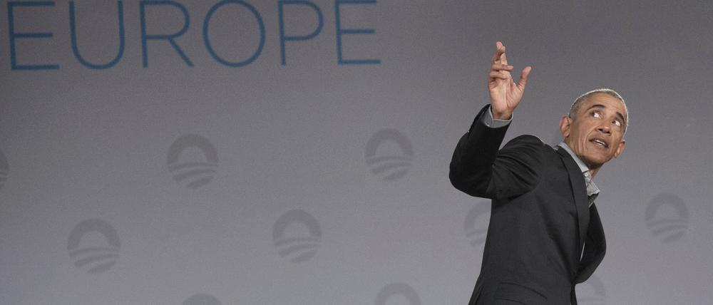 Charismatisch und dynamisch. Barack Obama bei einem Berlin-Besuch 2019.