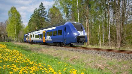 So soll der neue Siemens-Zug mit NEB-Lackierung aussehen.