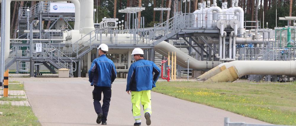 Der Endpunkt der Ostseepipeline Nord Stream 1 in Lubmin (Archivbild)