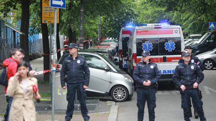 Der Tatort in Belgrad.