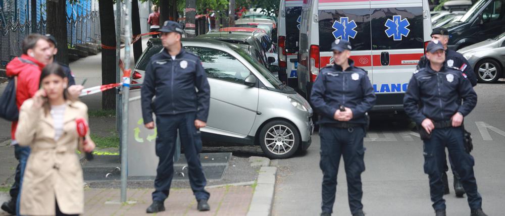 Der Tatort in Belgrad.