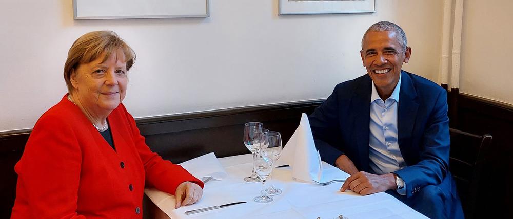 Ein Abend beim Edelitaliener. Angela Merkel und Barack Obama konnten sich ganz ungestört unterhalten. Dienstag ist normalerweise Ruhetag im „Ponte“.