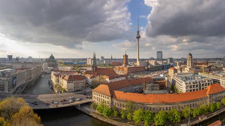 Panorama vom Zentrum Berlin Mitte.