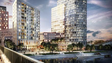 "Spandauer Ufer, Berlin-Spandau, Simulation: Spandauer Ufer"
