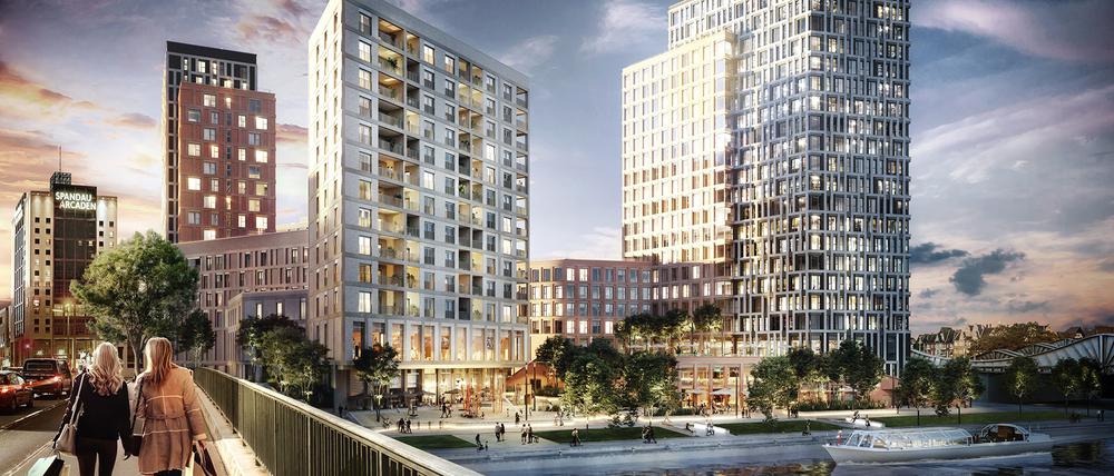 "Spandauer Ufer, Berlin-Spandau, Simulation: Spandauer Ufer"