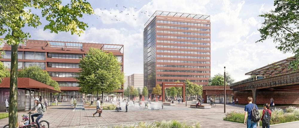 Siemenssquare Siemensstadt Siemens-Campus - CREDIT: Simulation: Siemens/ Greenbox Landschaftsarchitekten