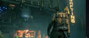 Szene aus dem Action-Spiel „The Cycle: Frontier“, das in Berlin produziert wird.