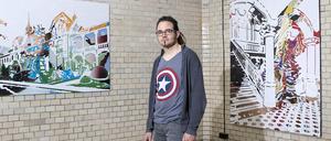 Heilstätten-Optik: Frederik Poppe in seinem Atelier in Beelitz-Heilstätten
