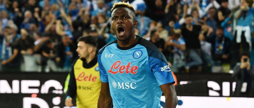Napolis Osimhen bejubelt sein Ausgleichstor.
