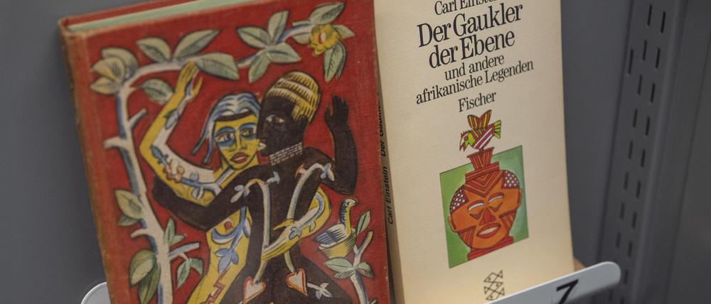 „Afrikanische Märchen“ vom Fischerverlag in der Ausstellung „Literatur als koloniale Beute?“, FU Berlin. 