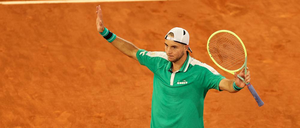 Vielleich der größte Erfolg seiner Karriere. Jan-Lennard Struff steht im Endspiel des Masters-Turniers in Madrid.