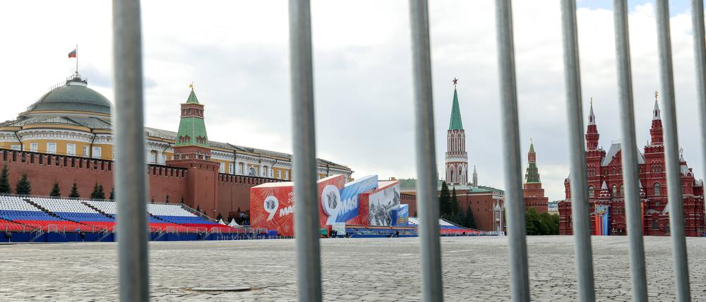 Massive Sicherheitsvorkehrungen. Der Rote Platz ist seit Ende April abgesperrt.