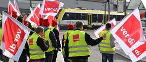 Verdi hatte auch kleine Bahnunternehmen mit Warnstreiks bedacht.