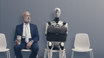 Wer bekommt den Job: der Mensch oder der Roboter? (Symbolbild zur Zukunft der Arbeit).