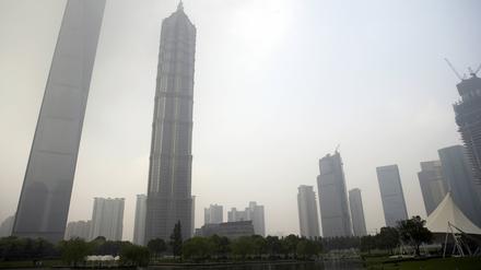 Firmenhochhäuser in China.