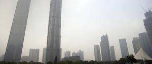 Firmenhochhäuser in China.