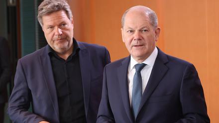Bundeskanzler Olaf Scholz (SPD) und Wirtschaftsminister Robert Habeck (Grüne).