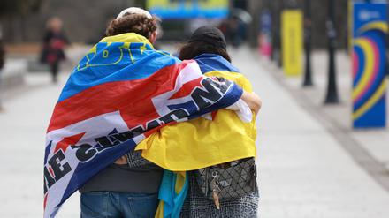 Der Eurovision Song Contest in Liverpool wird von Großbritannien und der Ukraine gemeinsam ausgetragen.