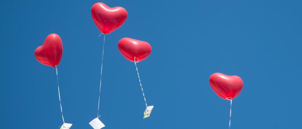 Herzchen am Himmel.