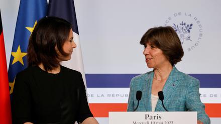 Annalena Baerbock und ihre französische Kollegin Catherine Colonna.
