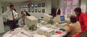 Redaktionsraum des Fernsehsenders n-tv, 1992