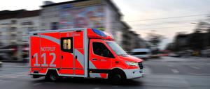 Ein Rettungswagen im Einsatz.