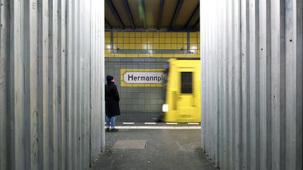 13.12.2022, Berlin - Deutschland. Der untere Teil des U-Bahnhofs Hermannstraße (Archivbild)
