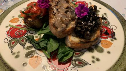 Bruschetta im Friedrichshainer Restaurant Il Piccolo.