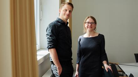 Berliner Landesspitze der Linkspartei: Franziska Brychcy und Maximilian Schirmer.