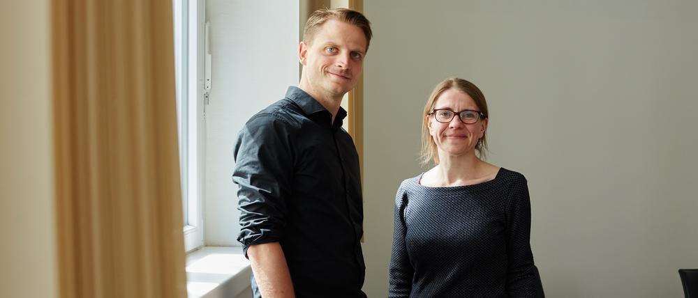 Berliner Landesspitze der Linkspartei: Franziska Brychcy und Maximilian Schirmer.