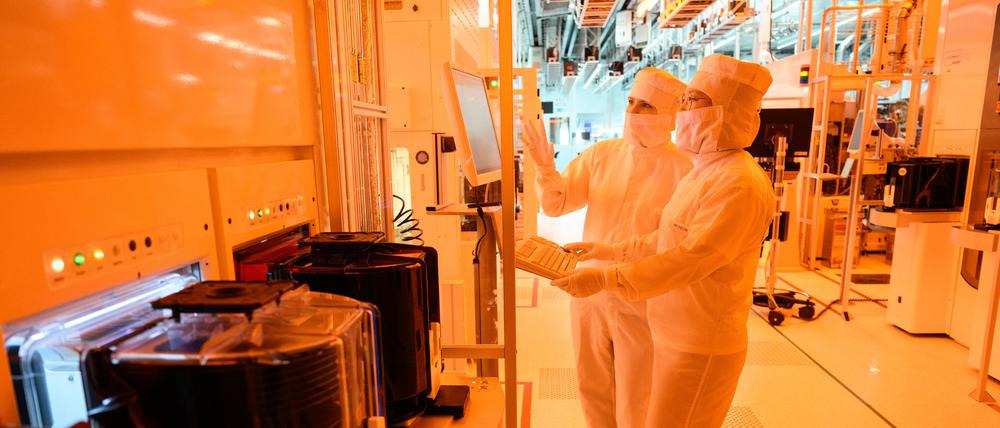 Eine Chipfabrik (Symbolbild).