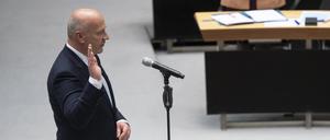 Kai Wegner bei seiner Vereidigung zum Regierenden Bürgermeister.