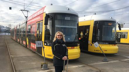 Anett Schemkowski vor ihrem neuen Arbeitsplatz. 