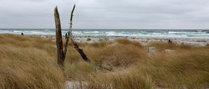 Ostseeinsel Bornholm im Winter.