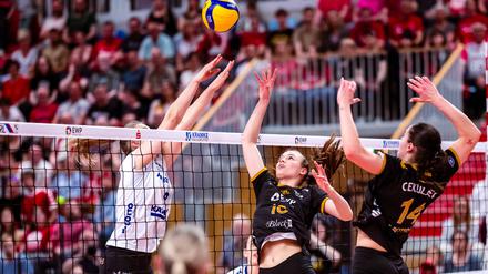 Hart umkämpftes Duell des SC Potsdams gegen Stuttgart.