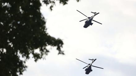 Hubschrauber über Berlin.