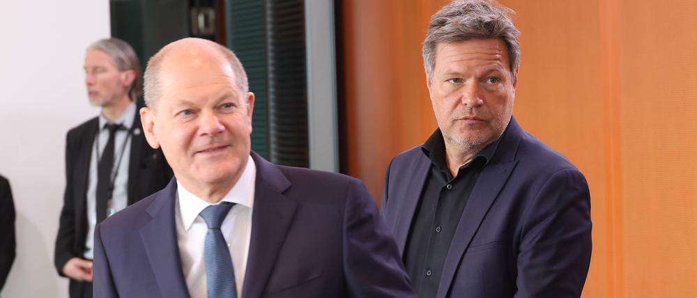 Bundeskanzler Olaf Scholz und Bundeswirtschaftsminister Robert Habeck.