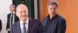 Bundeskanzler Olaf Scholz und Bundeswirtschaftsminister Robert Habeck.