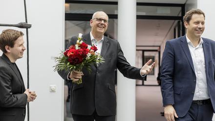 Kevin Kühnert, Andreas Bovenschulte und Lars Klingbeil.
