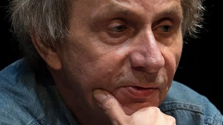 Der französische Schriftsteller Michel Houellebecq liest im Schauspiel Frankfurt anlässlich der Buchmesse.