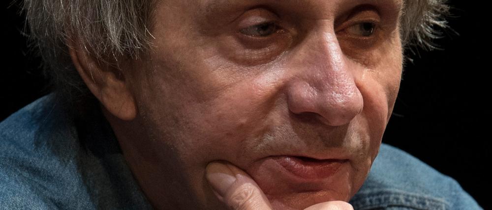Der französische Schriftsteller Michel Houellebecq liest im Schauspiel Frankfurt anlässlich der Buchmesse.