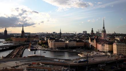 Blick auf den südlichen Teil von Gamla Stan, Stockholms Altstadt